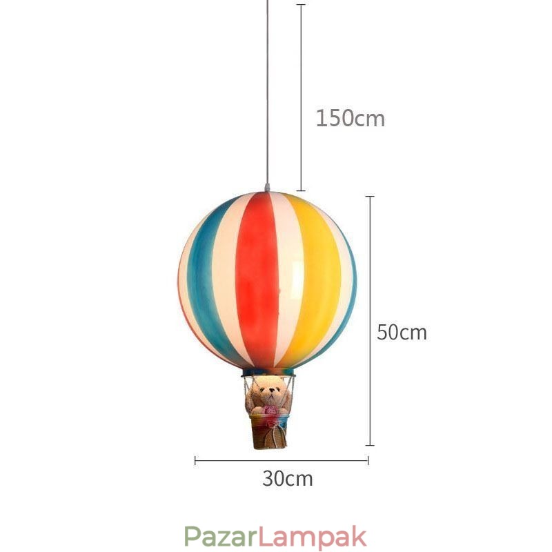 Színes hőlégballon függőlámpa akril dekorációs lámpa