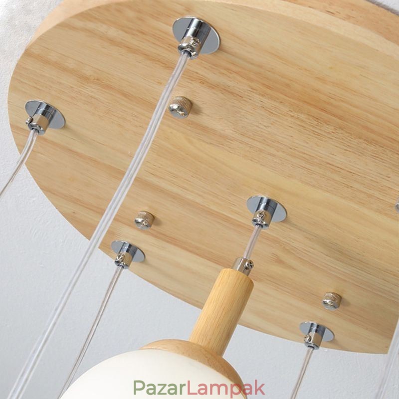 Japán fából készült függőlámpa Nordic Glass függőlámpa