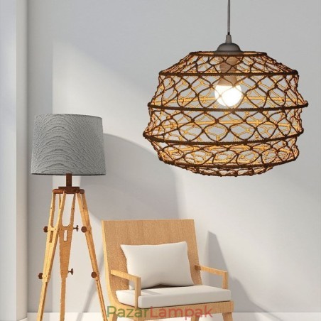 Modern pasztorális függőlámpa Kreatív rattan függőlámpa összecsukható lámpaernyővel Modern pasztorális függőlámpa Kreatív rattan függőlámpa összecsukható lámpaernyővel