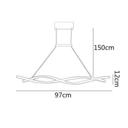 Modern függőlámpa Twist Design függőlámpa étkező