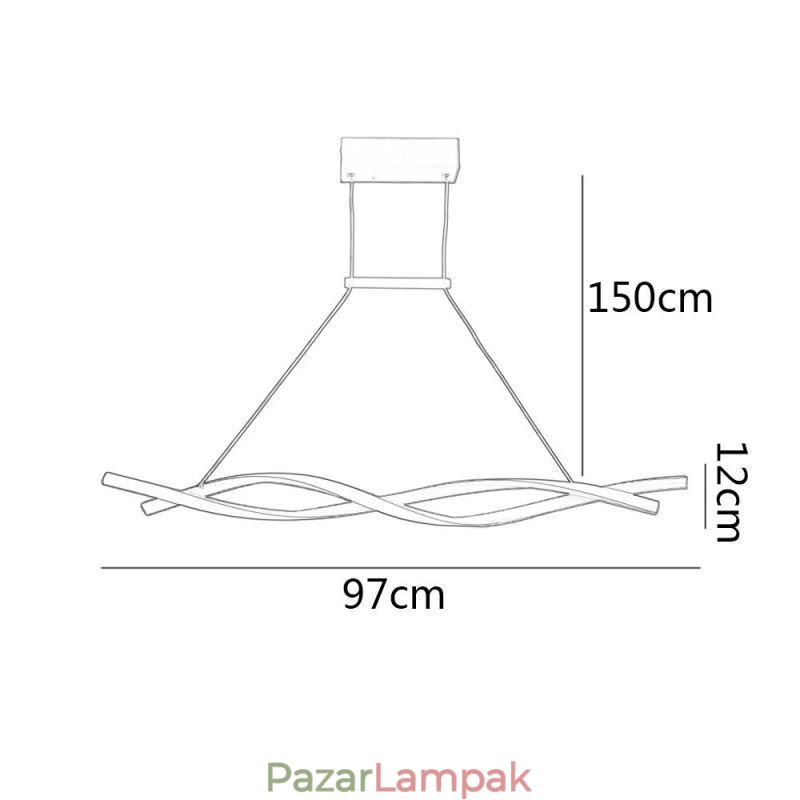 Modern függőlámpa Twist Design függőlámpa étkező