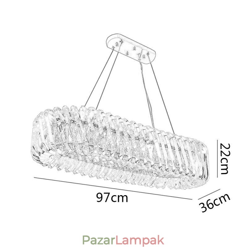 Luxus üveg függőlámpa európai stílusú csillár