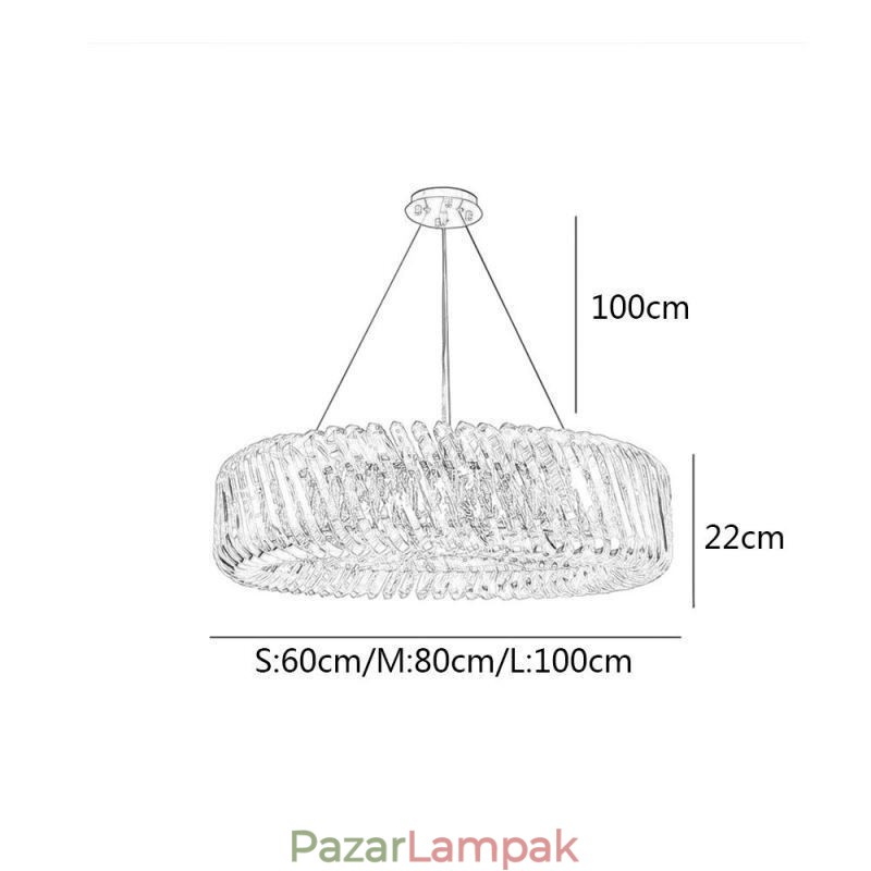 Európai Függeszték Kerek Üveg Dekorációs Függesztett lámpa