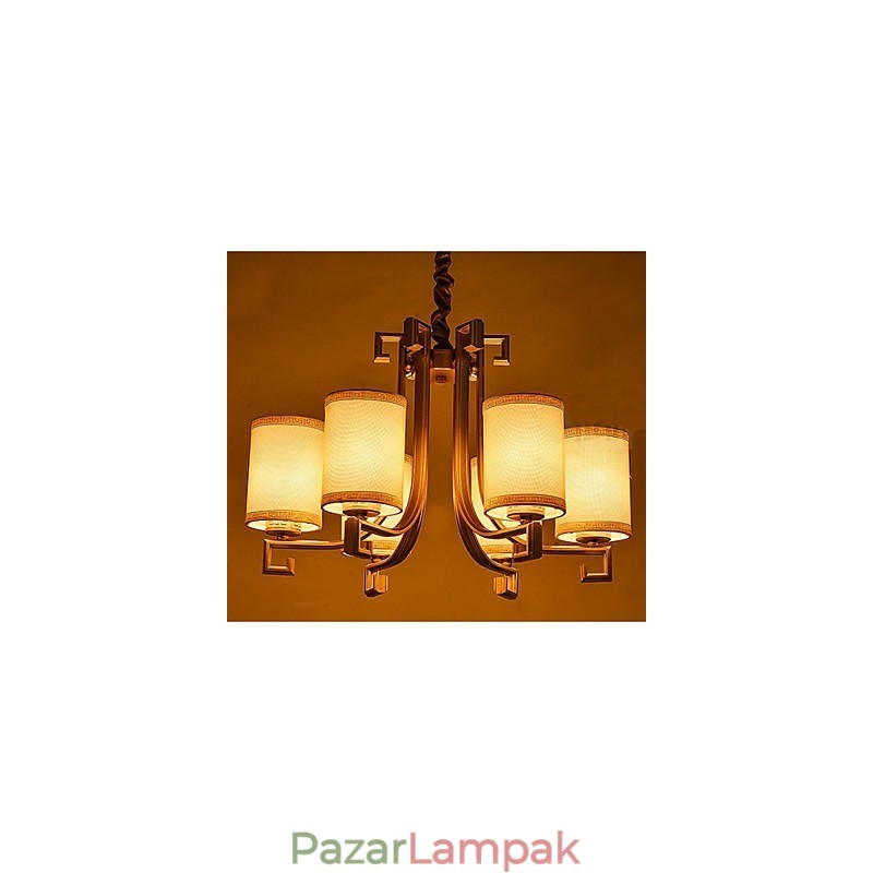 A kínai stílusú csillár vas-réz utánzatú léglámpák