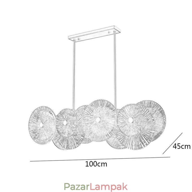 Modern szikratárcsás csillár tűzijáték üveg függesztett lámpa lakberendezési világítás