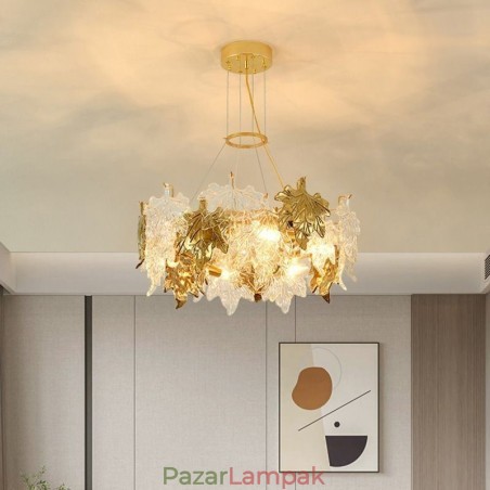 Maple Leaf Pendant Light Európai lakberendezési üvegcsillár Maple Leaf Pendant Light Európai lakberendezési üvegcsillár