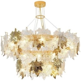 Maple Leaf Pendant Light Európai lakberendezési üvegcsillár