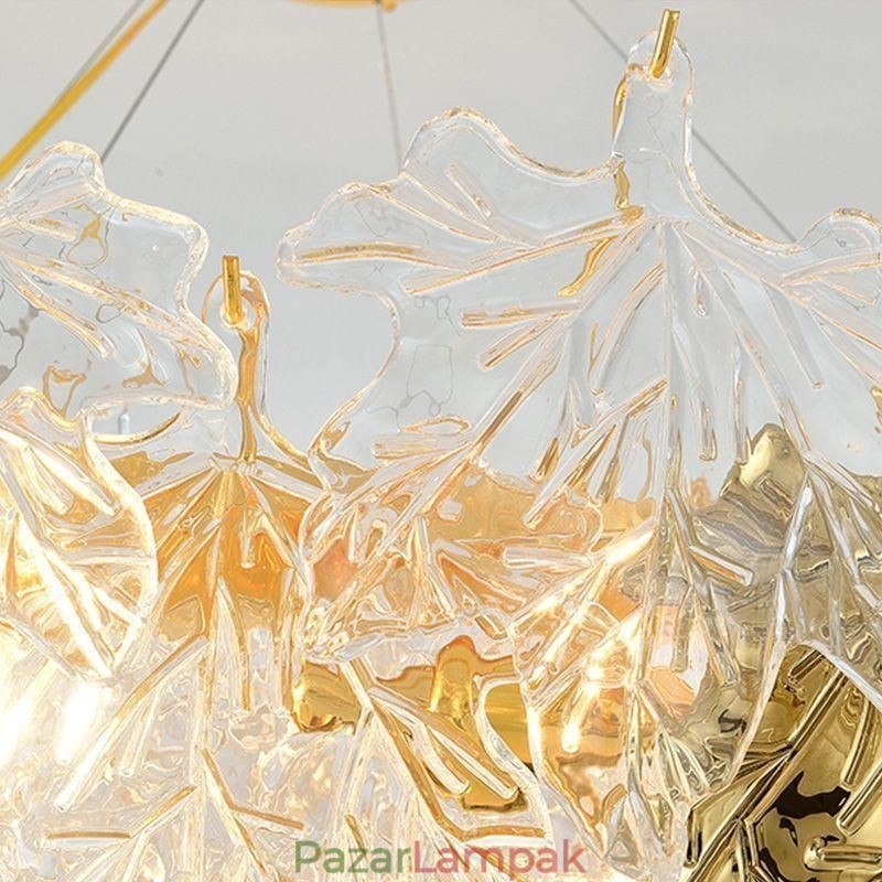 Maple Leaf Pendant Light Európai lakberendezési üvegcsillár