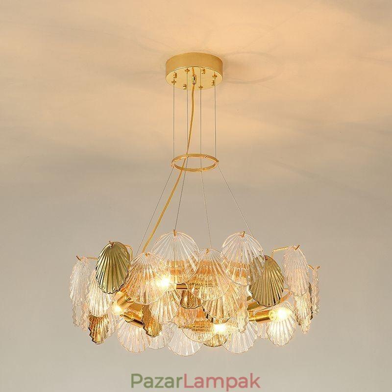 Modern Shell üvegcsillár lámpák étkező