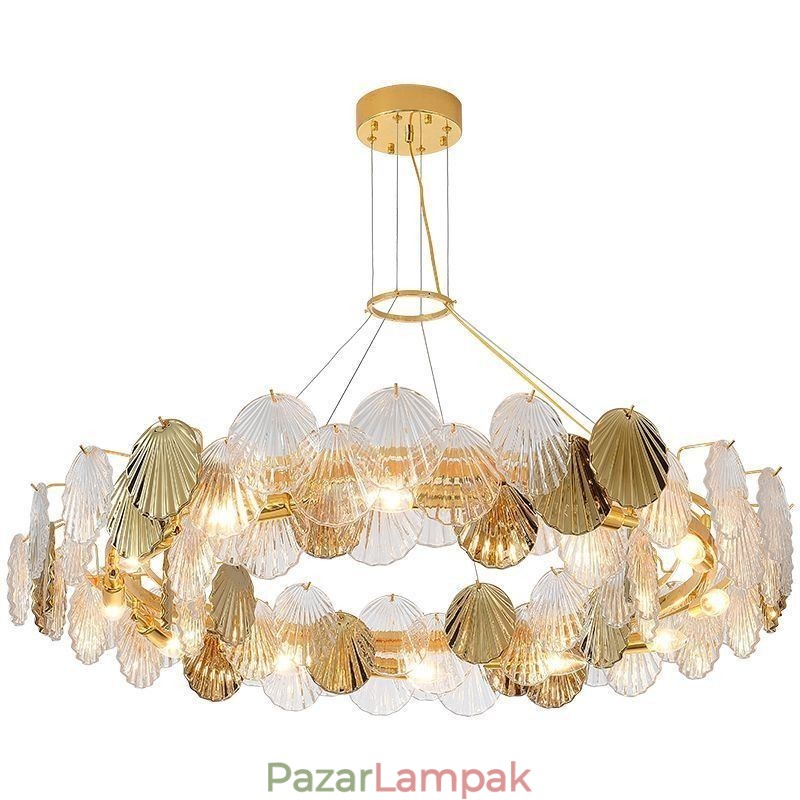 Modern Shell üvegcsillár lámpák étkező