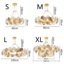 Modern Shell üvegcsillár lámpák étkező