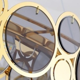 Európai üvegcsillár kreatív luxus függőlámpa