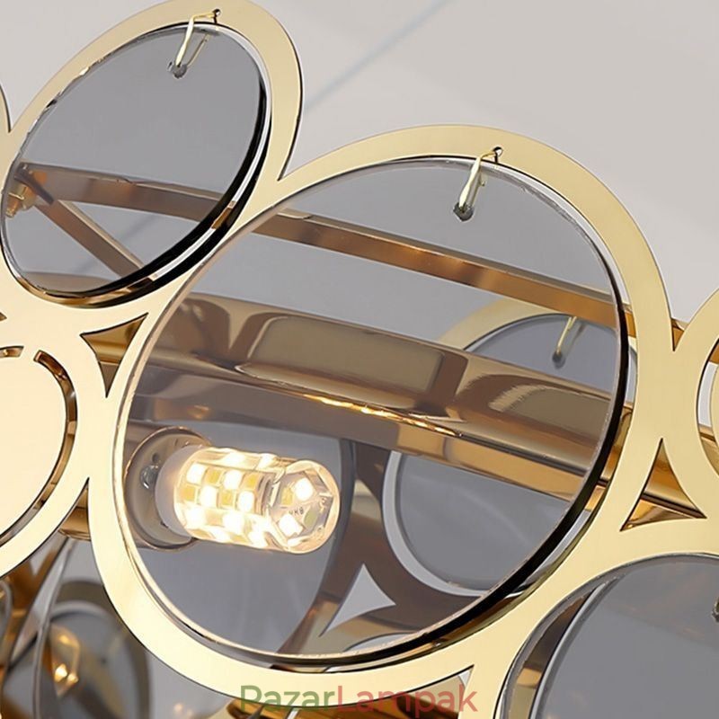 Európai üvegcsillár kreatív luxus függőlámpa