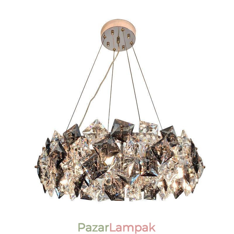 Világos luxus üvegcsillár Modern, minimalista függőlámpa nappali