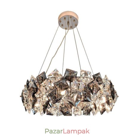 Világos luxus üvegcsillár Modern, minimalista függőlámpa nappali