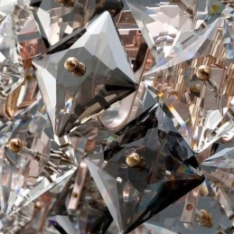 Világos luxus üvegcsillár Modern, minimalista függőlámpa nappali