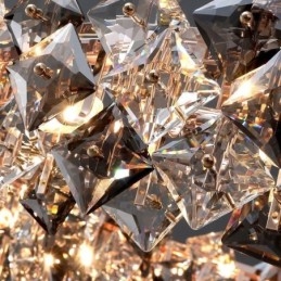 Világos luxus üvegcsillár Modern, minimalista függőlámpa nappali