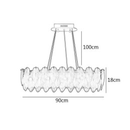 Művészi üvegcsillár toll, kerek függő világítás