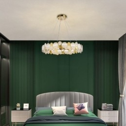 Európai üvegcsillár kreatív fényű luxus függőlámpa