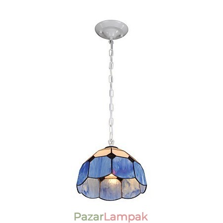 Chandelier Mini Style Country Garage fehér + kék Üveg lámpák Chandelier Mini Style Country Garage fehér + kék Üveg lámpák