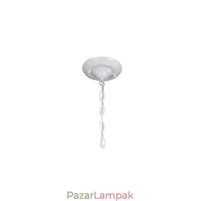 Chandelier Mini Style Country Garage fehér + kék Üveg lámpák