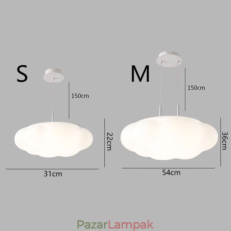 Kreatív függőlámpa fehér felhő függőlámpa