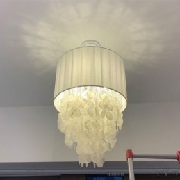 Modern medúza kagyló függőlámpa hengeres lámpaernyővel