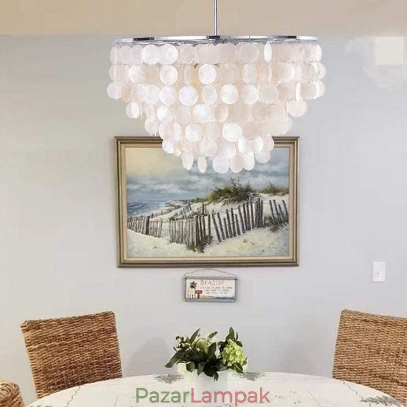 Európai Seashell függőlámpa Kortárs függőlámpa