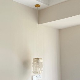 Modern Capiz függőlámpa Kortárs mini függő mennyezeti világítás étkező