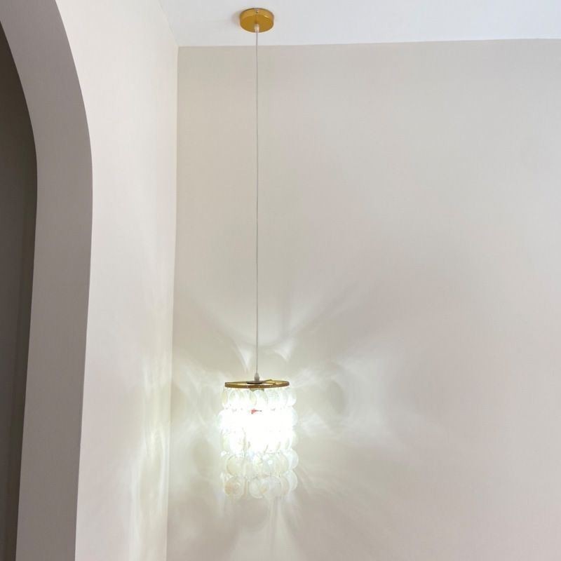 Modern Capiz függőlámpa Kortárs mini függő mennyezeti világítás étkező