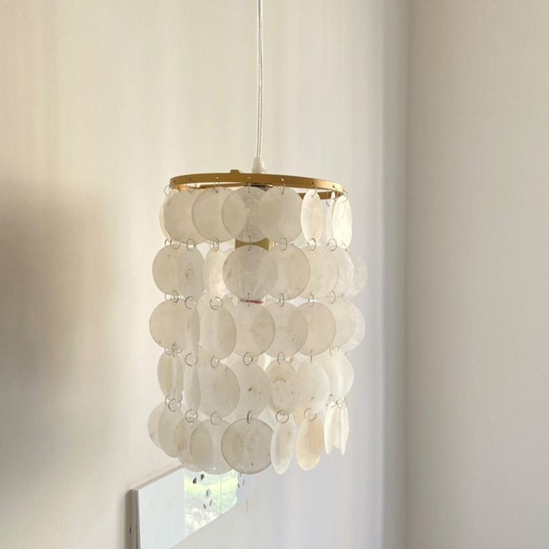 Modern Capiz függőlámpa Kortárs mini függő mennyezeti világítás étkező
