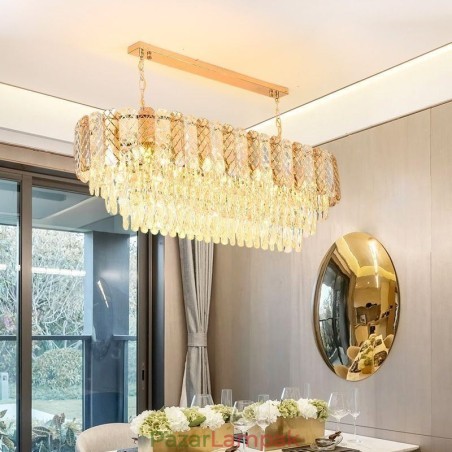 Modern kristály függőlámpa luxus ovális függőlámpa Modern kristály függőlámpa luxus ovális függőlámpa