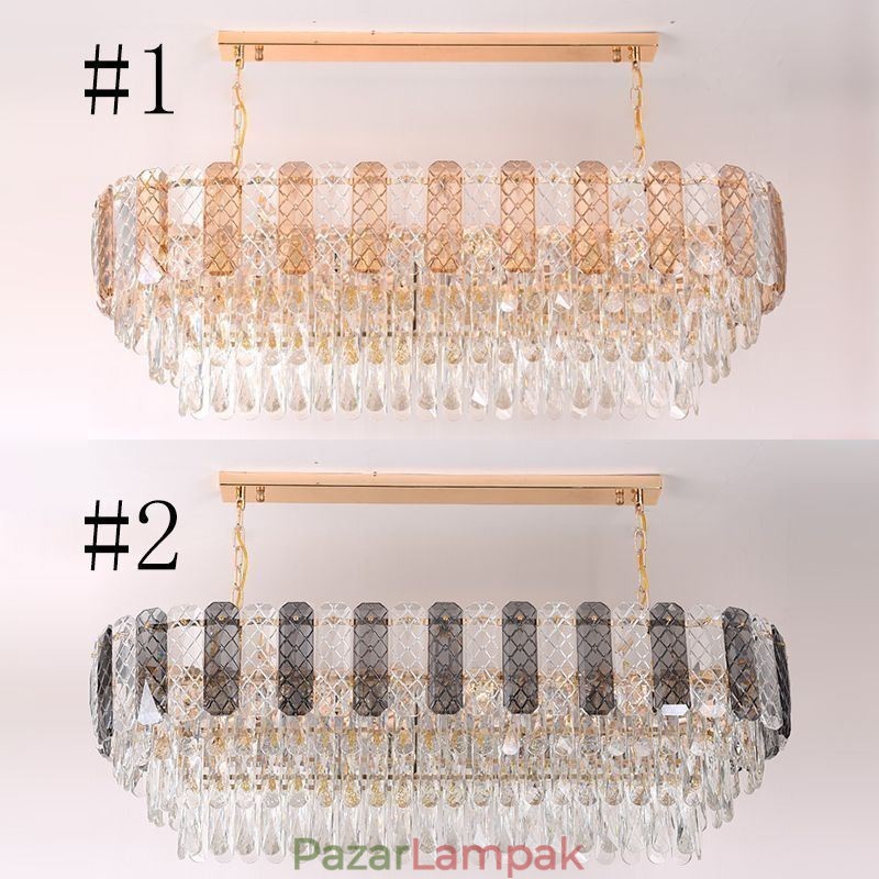 Modern kristály függőlámpa luxus ovális függőlámpa