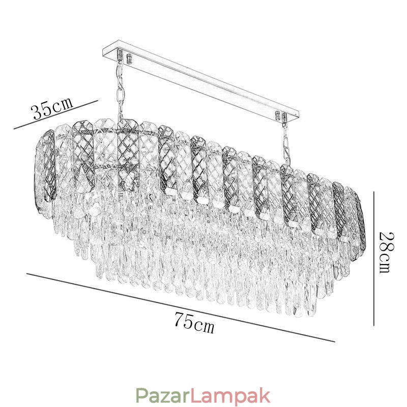 Modern kristály függőlámpa luxus ovális függőlámpa