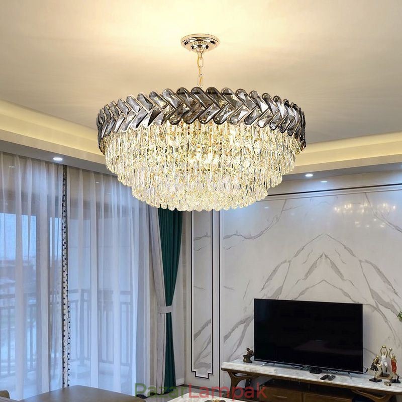 Kristály függőlámpa arany mennyezeti lámpatest