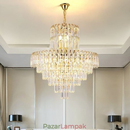 Elegáns függőlámpa, kristály kerek mennyezeti lámpatest Elegáns függőlámpa, kristály kerek mennyezeti lámpatest