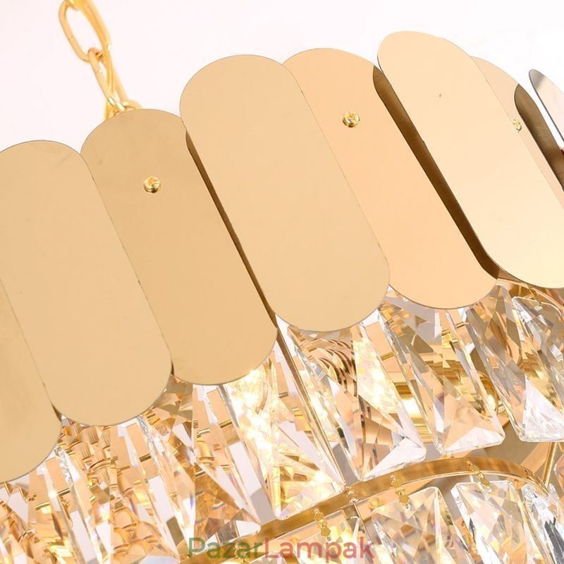 Crystal Pendant Light Luxus ovális mennyezeti lámpa