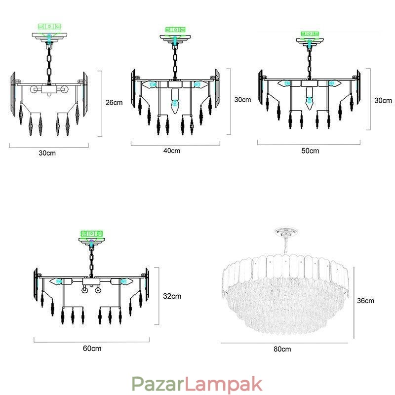 Modern függőlámpa Kristály kerek függő mennyezeti lámpa