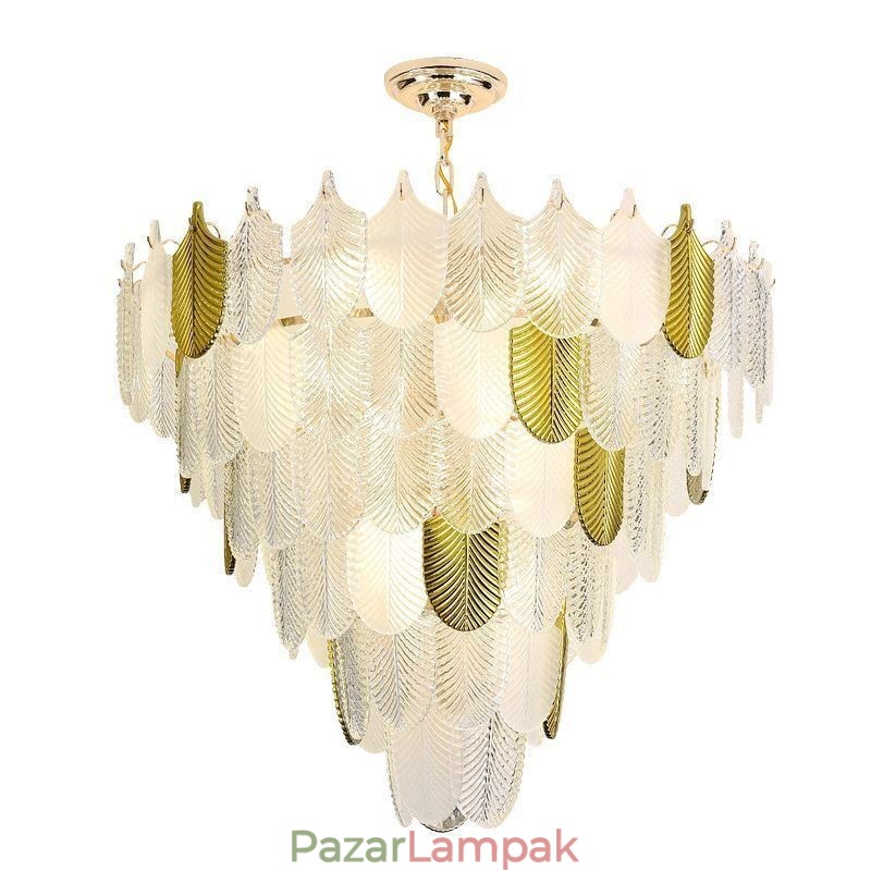 Crystal Elegant Leaf függőlámpa Mennyezeti függőlámpa