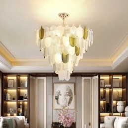 Crystal Elegant Leaf függőlámpa Mennyezeti függőlámpa