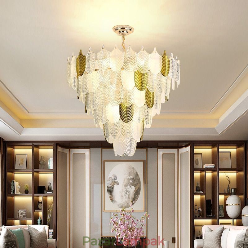 Crystal Elegant Leaf függőlámpa Mennyezeti függőlámpa