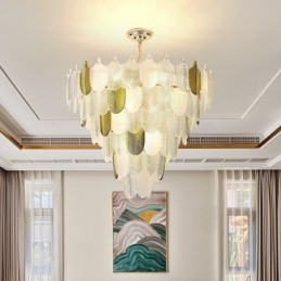 Crystal Elegant Leaf függőlámpa Mennyezeti függőlámpa
