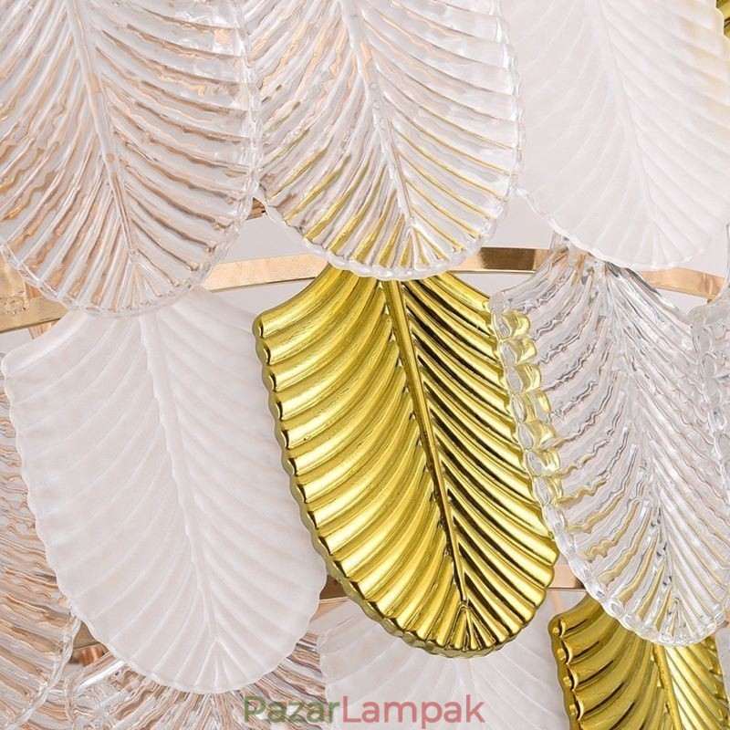 Crystal Elegant Leaf függőlámpa Mennyezeti függőlámpa