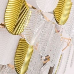 Crystal Elegant Leaf függőlámpa Mennyezeti függőlámpa