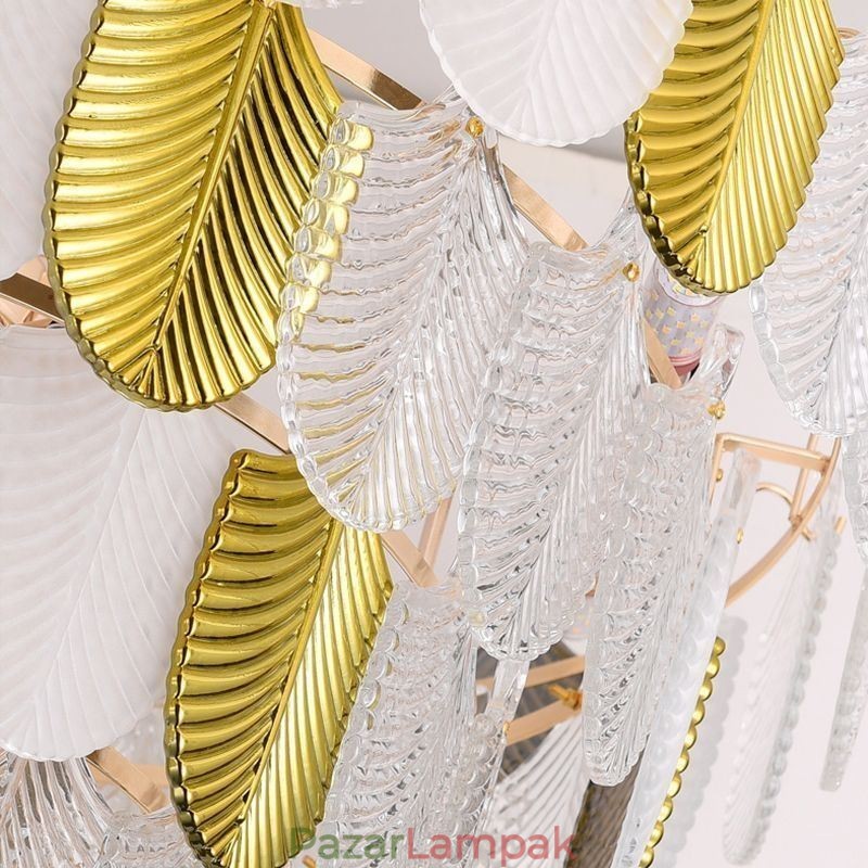 Crystal Elegant Leaf függőlámpa Mennyezeti függőlámpa