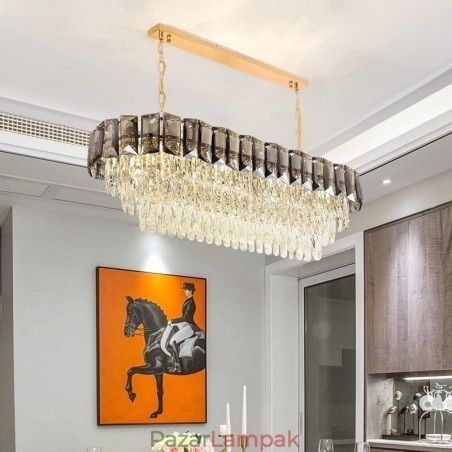 K9 kristály függőlámpa luxus ovális függőlámpa