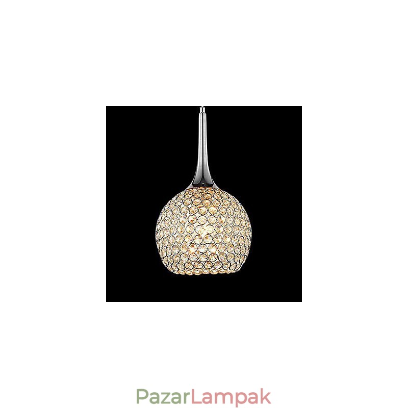 Modern modern kristály króm fém csillár