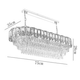 K9 kristály függőlámpa luxus ovális függőlámpa