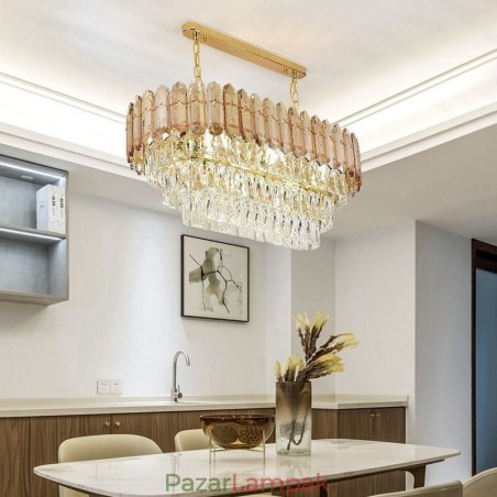 Modern kristály függőlámpa Luxus ovális mennyezeti lámpa Modern kristály függőlámpa Luxus ovális mennyezeti lámpa