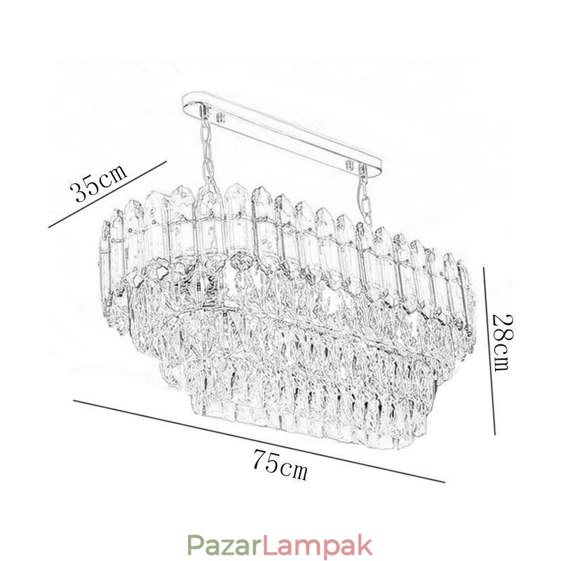 Modern kristály függőlámpa Luxus ovális mennyezeti lámpa